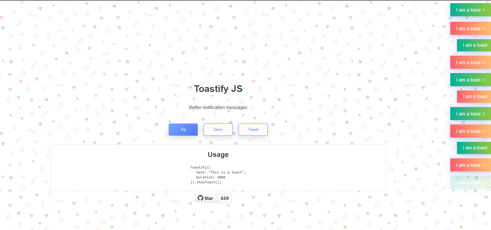 Image of Toastify js